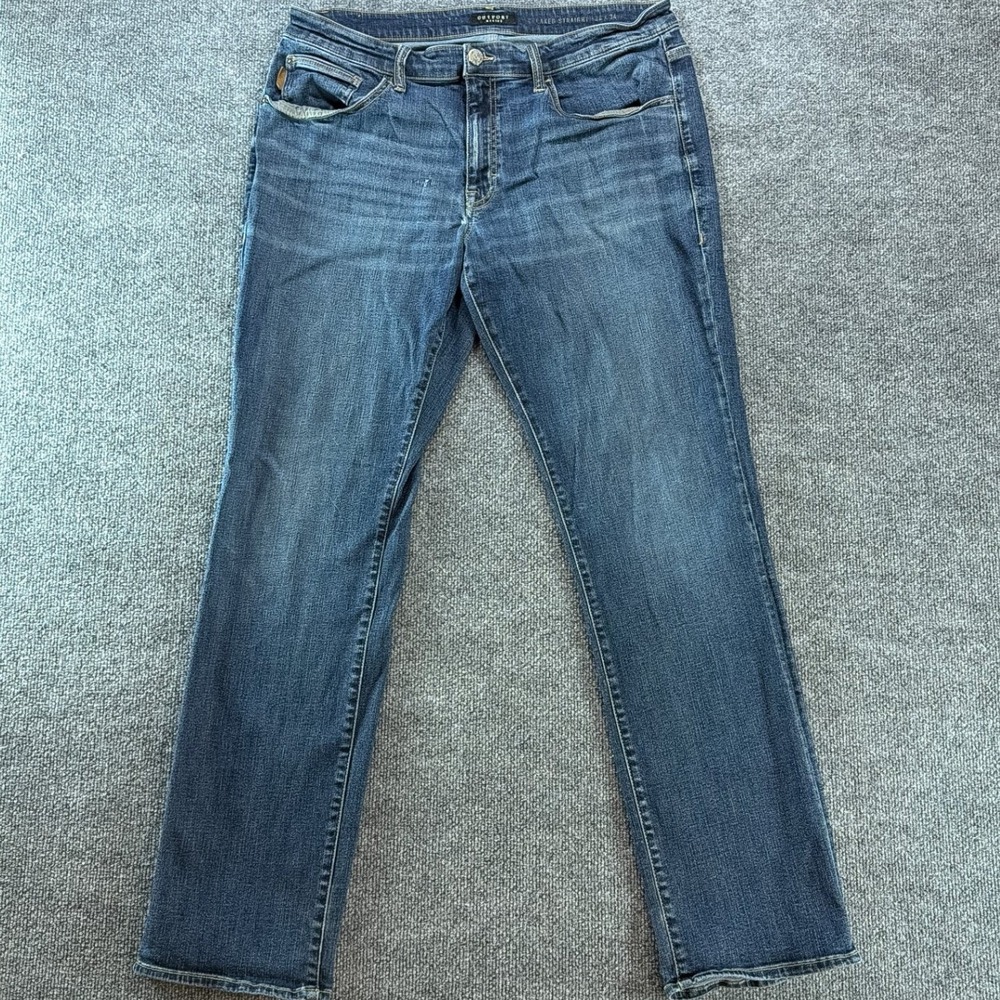 Outpost Makers Mens Relaxed Straight Leg Jeans Medium Wash Blue Denim 36x32